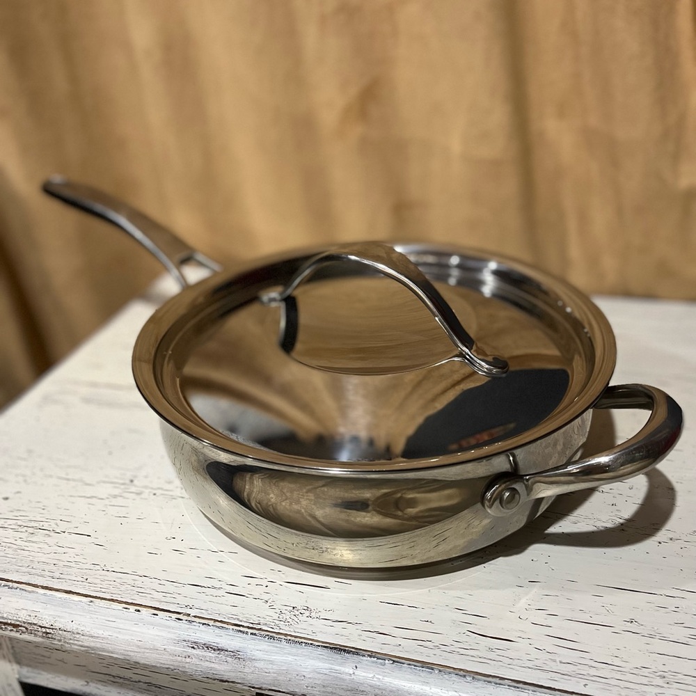 COPY - ❤️ Kirkland Signature 3.5 Quart Stainless Steel Sauté Pan with Lid